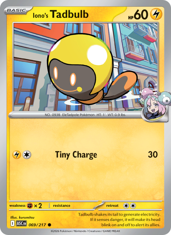 Iono's Tadbulb - Pokémon TCG Card