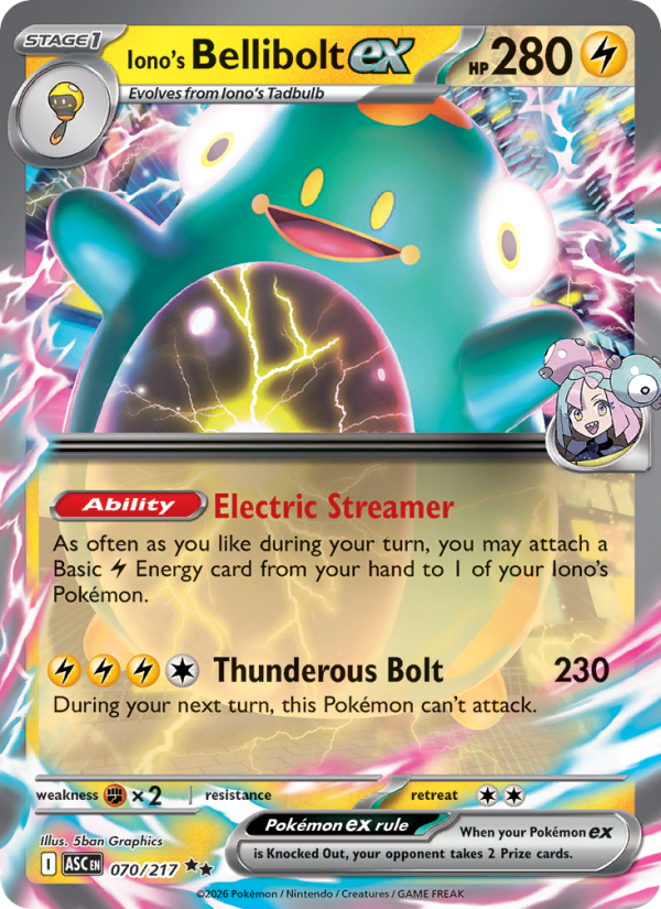 Iono's Bellibolt ex - Pokémon TCG Card