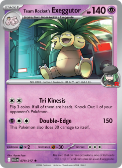 Team Rocket's Exeggutor - pokemon TCG Card
