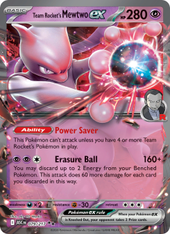 Team Rocket's Mewtwo ex - pokemon TCG Card