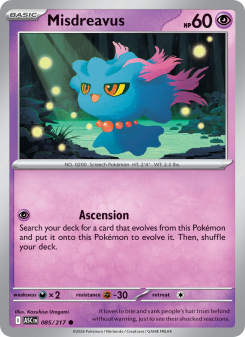 Misdreavus - pokemon TCG Card