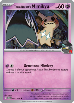 Team Rocket's Mimikyu - pokemon TCG Card