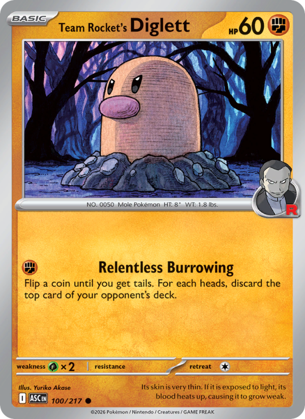 Team Rocket's Diglett - Pokémon TCG Card