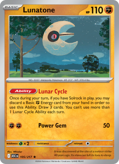 Lunatone - pokemon TCG Card