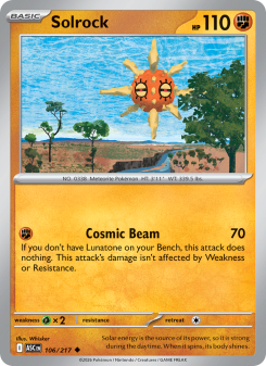 Solrock - pokemon TCG Card