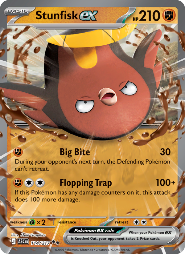 Stunfisk ex - Pokémon TCG Card