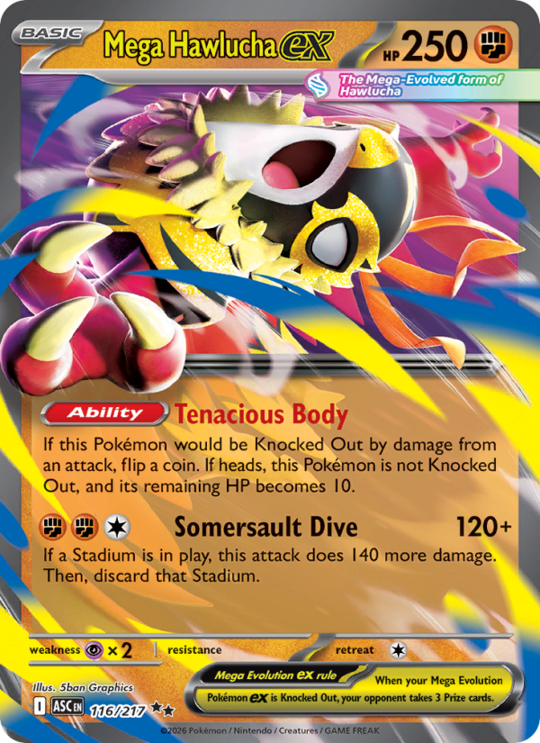 Mega Hawlucha ex - Pokémon TCG Card