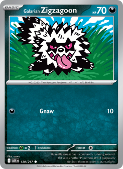 Galarian Zigzagoon - pokemon TCG Card