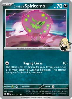 Cynthia's Spiritomb - pokemon TCG Card