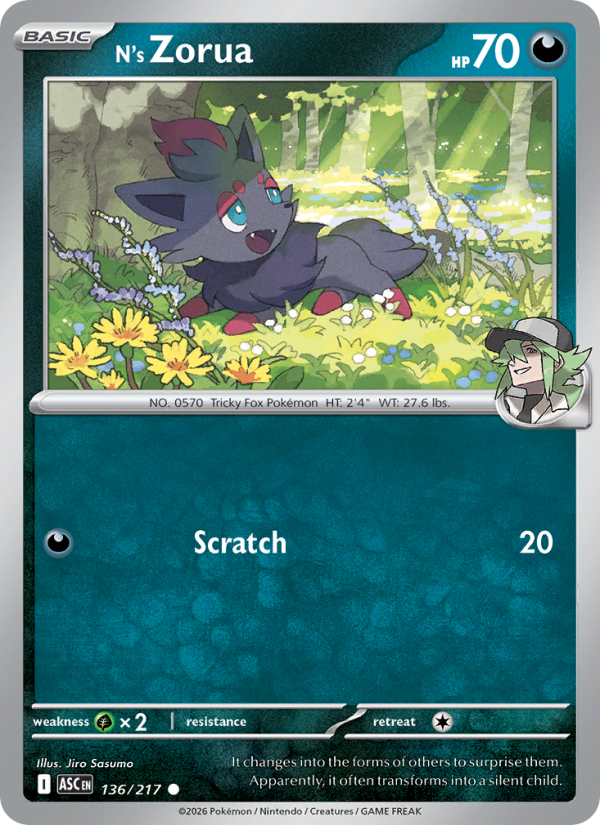N's Zorua - Pokémon TCG Card