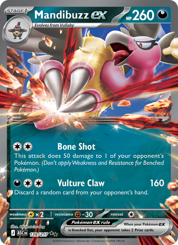 Mandibuzz ex - Pokémon TCG Card