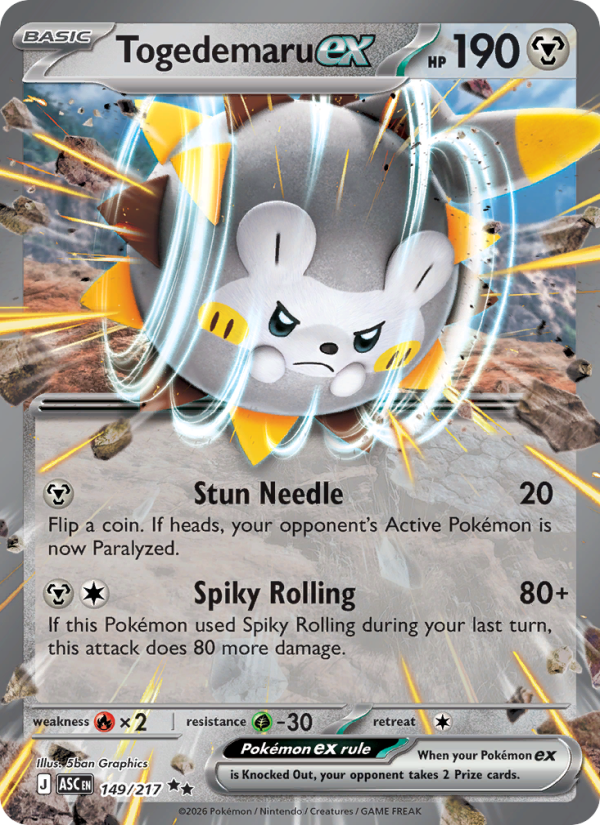 Togedemaru ex - Pokémon TCG Card
