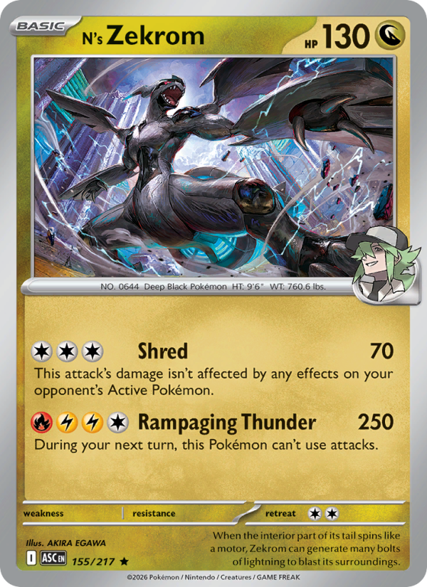 N's Zekrom - Pokémon TCG Card