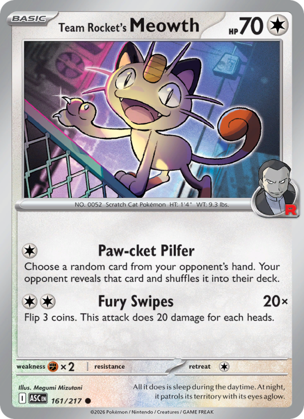 Team Rocket's Meowth - Pokémon TCG Card