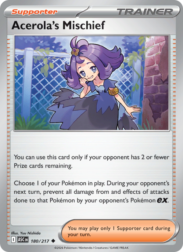 Acerola's Mischief - Pokémon TCG Card