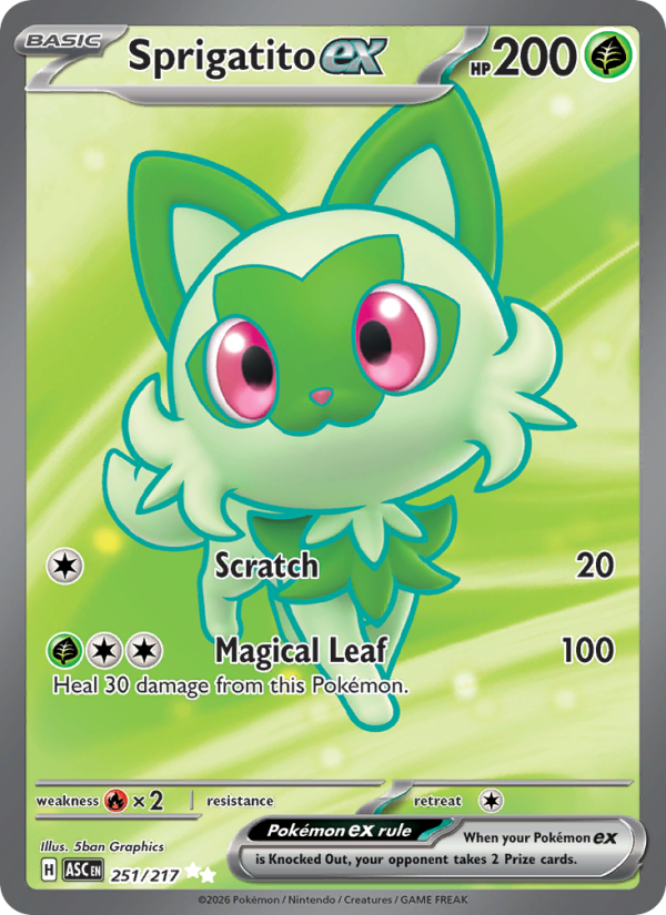 Sprigatito ex - Pokémon TCG Card