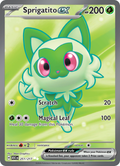 Sprigatito ex - pokemon TCG Card