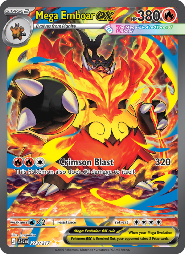 Mega Emboar ex - Pokémon TCG Card