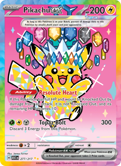 Pikachu ex - pokemon TCG Card