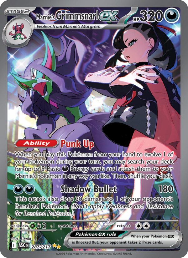Marnie's Grimmsnarl ex - Pokémon TCG Card