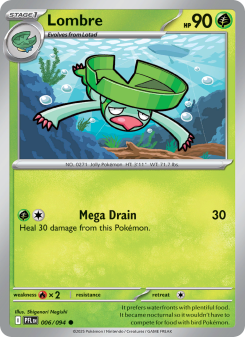 Lombre - pokemon TCG Card