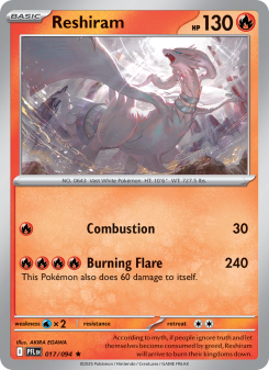 Reshiram - pokemon TCG Card
