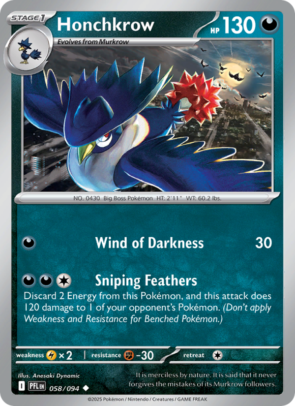 Honchkrow - Pokémon TCG Card
