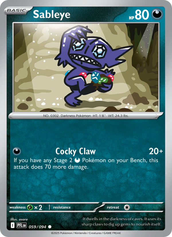 Sableye - Pokémon TCG Card