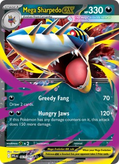 Mega Sharpedo ex - pokemon TCG Card