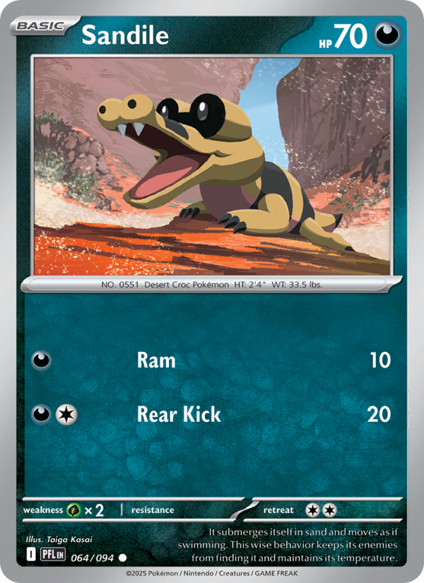 Sandile - Pokémon TCG Card