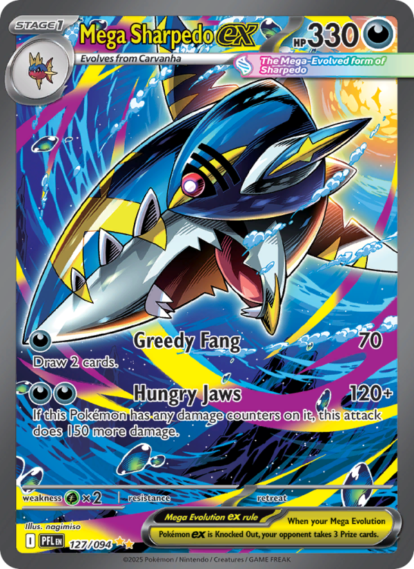 Mega Sharpedo ex - Pokémon TCG Card