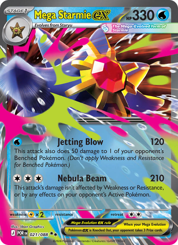 Mega Starmie ex - Pokémon TCG Card