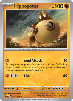 Hippopotas - pokemon TCG Card