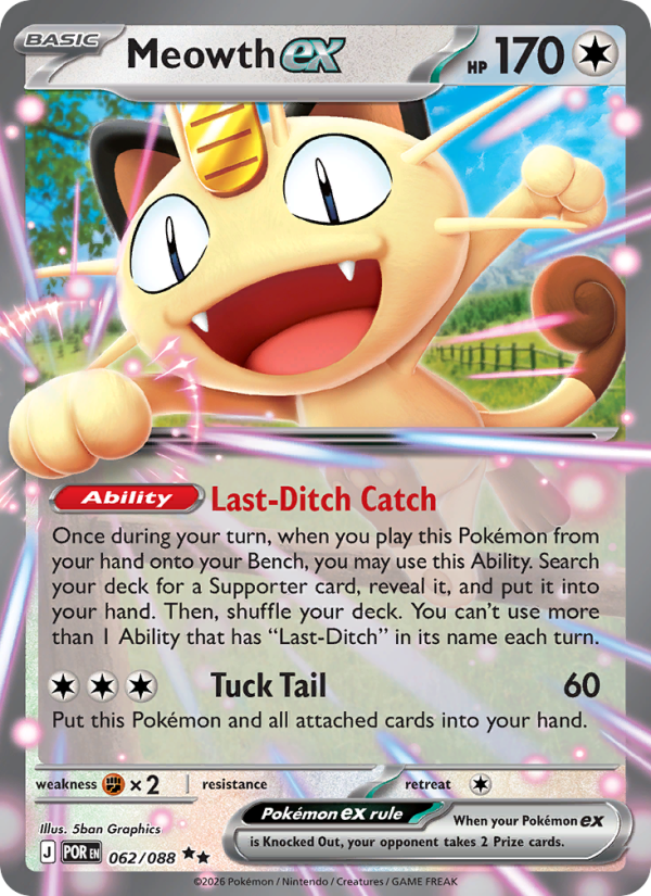Meowth ex - Pokémon TCG Card