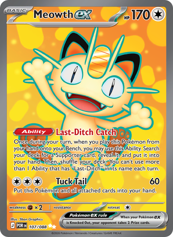 Meowth ex - Pokémon TCG Card
