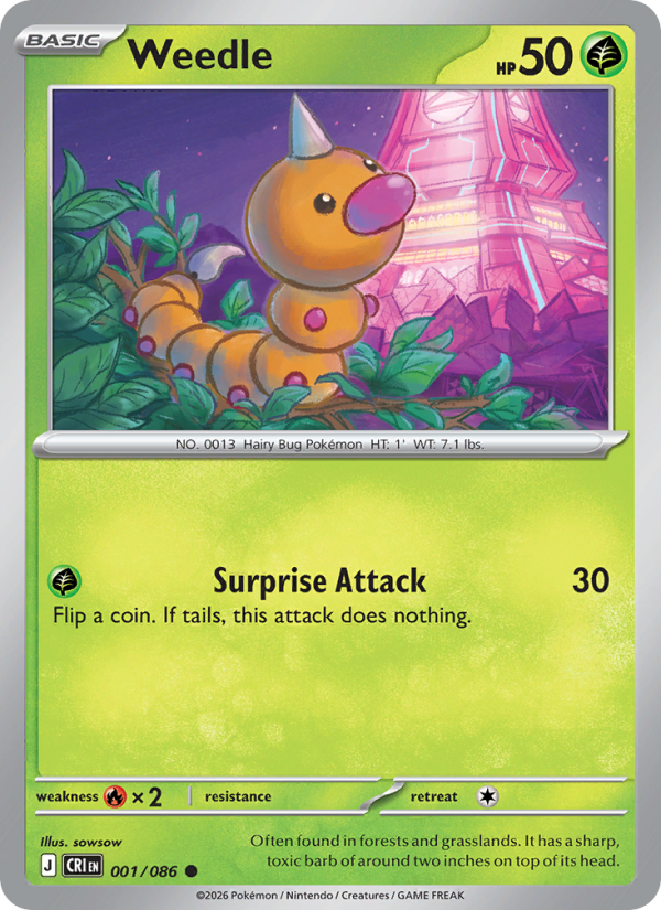 Weedle - Pokémon TCG Card