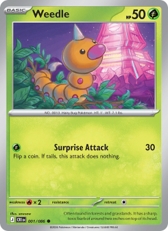 Weedle - pokemon TCG Card