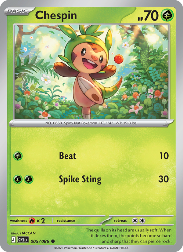 Chespin - Pokémon TCG Card