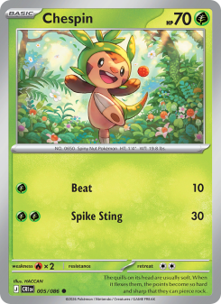 Chespin - pokemon TCG Card
