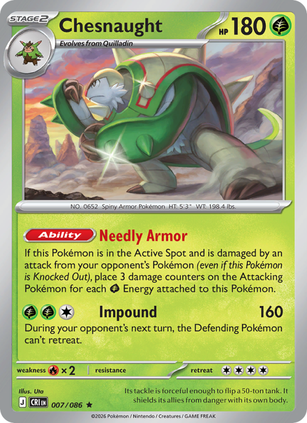 Chesnaught - Pokémon TCG Card