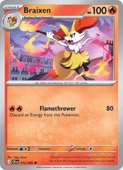 Braixen - pokemon TCG Card