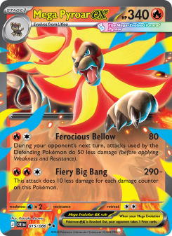 Mega Pyroar ex - pokemon TCG Card