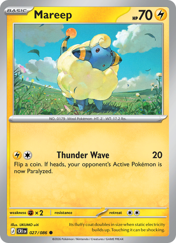 Mareep - Pokémon TCG Card