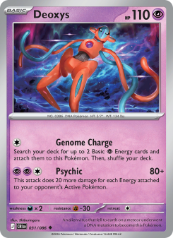Deoxys - pokemon TCG Card