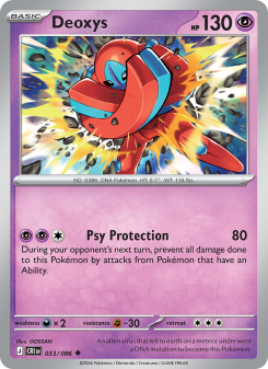 Deoxys - pokemon TCG Card