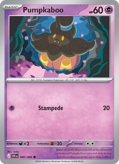 Pumpkaboo - pokemon TCG Card