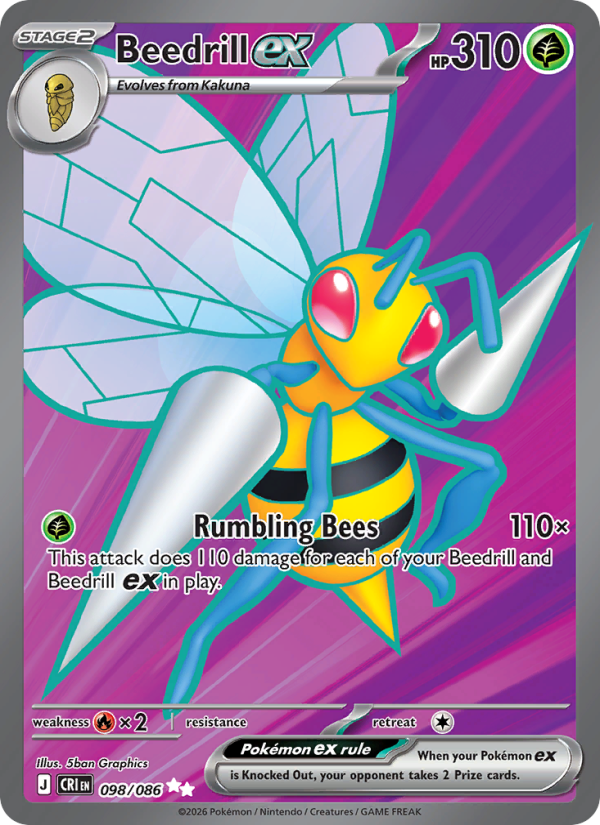 Beedrill ex - Pokémon TCG Card