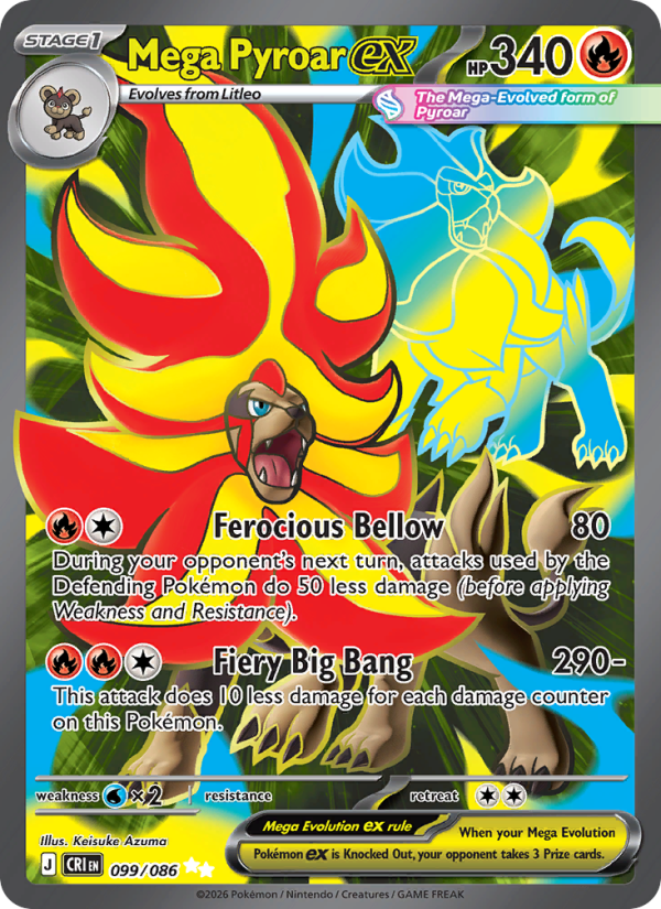 Mega Pyroar ex - Pokémon TCG Card
