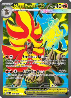 Mega Pyroar ex - pokemon TCG Card