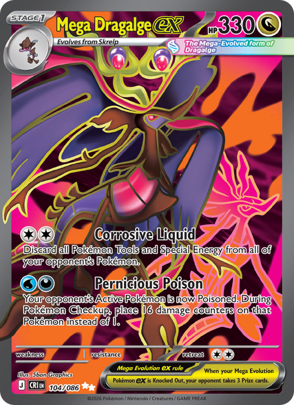 Mega Dragalge ex - Pokémon TCG Card